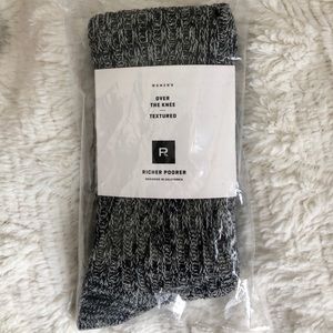 NWT Richer Poorer Grey Over The Knee Socks